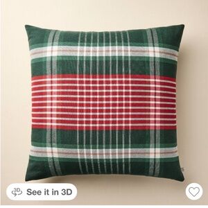 Hearth & Hand Festive Plaid Pillow - Green and Red